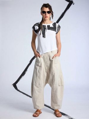 Asymmetric Brushstroke Graphic Tee