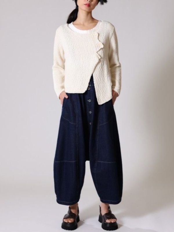 Deconstructed Asymmetric Knit Cardigan