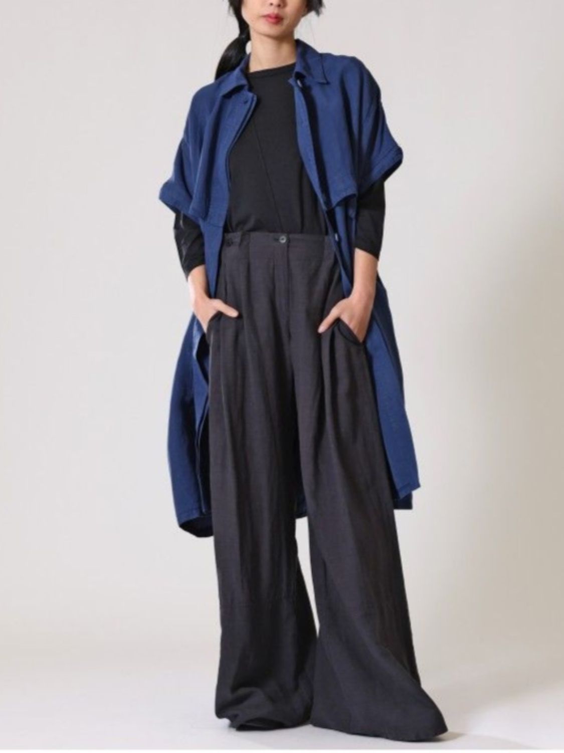 Architectural Panelled Wide-Leg Trouser