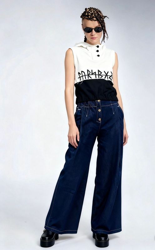 Sculptural Panelled Drop-Crotch Trouser