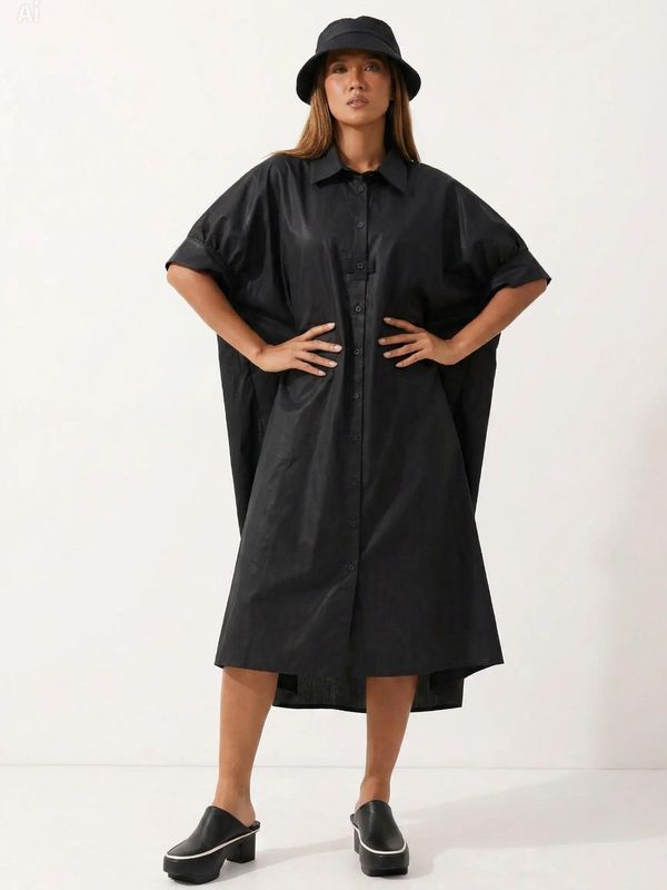 Architectural Oversized Shirt Dress