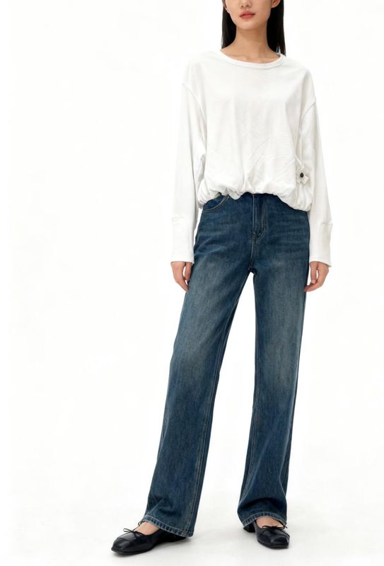 Deconstructed Ruched Bubble Sweatshirt