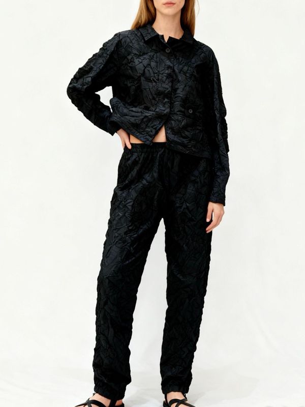 Deconstructed Oversized Ruched Poplin Shirt.