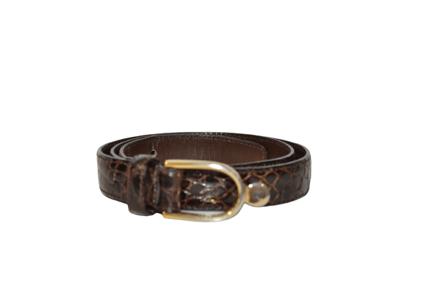 CELINE ceinture croco marron