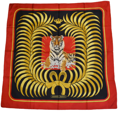​HERMES carré de soie Tigre Royal