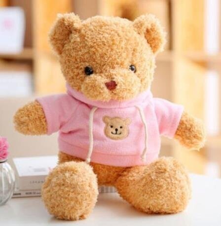 Pluche Beer roze hoody 50cm