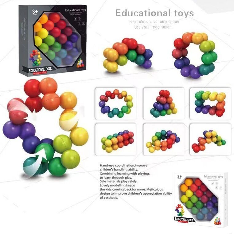 Q-time Educatief speelgoed, een creatief all-in-one spel, bestaande uit 20 ballen, die naar wens kunnen worden uitgevoerd voor beweging, ontwikkeling van de geest en ter verlichting van stress. Q-time Educatief speelgoed, een creatief all-in-one spel, bestaande uit 20 ballen, die naar wens kunnen worden uitgevoerd voor beweging, ontwikkeling van de geest en ter verlichting van stress.