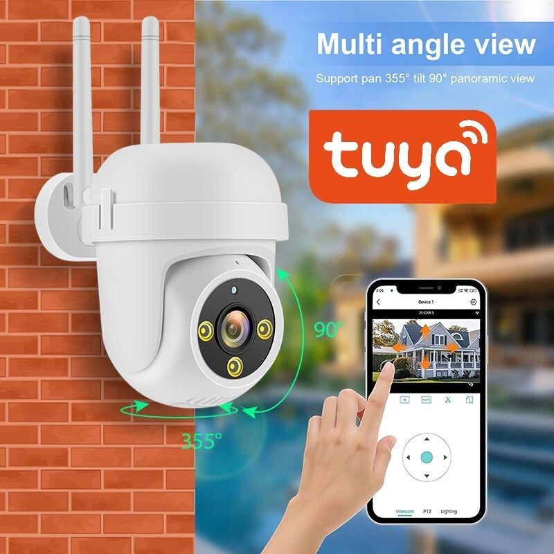 Tuya Premium 1080P Draadloze buiten IP Camera WiFi CCTV Outdoor 2.4Ghz & 5Ghz Wifi Beveiligings Camera 2-Weg Audio Met Instelbare Bewegingsdetectie Ondersteund Amazon Echo Alexa Google Home Assistant. Tuya Premium 1080P Draadloze buiten IP Camera WiFi CCTV Outdoor 2.4Ghz & 5Ghz Wifi Beveiligings Camera 2-Weg Audio Met Instelbare Bewegingsdetectie Ondersteund Amazon Echo Alexa Google Home Assistant.