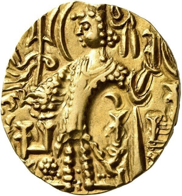 HUNNIC TRIBES, Kidarites. Kidara, circa 350-385. Dinar main mint in Gandhara