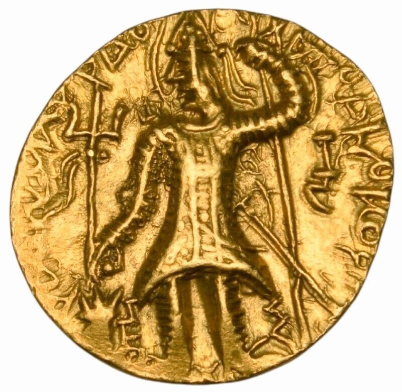 Kushan Empire: Vasudeva II. Circa AD 267-300, AV dinar. Mint: Gandhara or Taxila