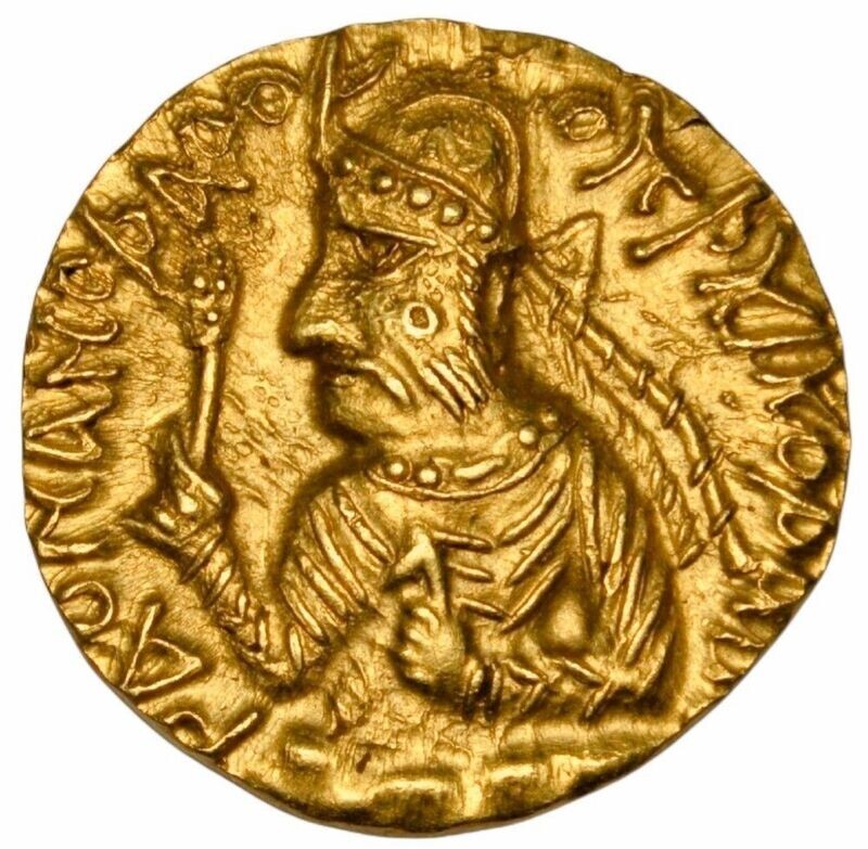 Kushan Empire: Huvishka. Circa AD 151-190. AV Dinar (7.96 g). Mint: Baktria (balkh).