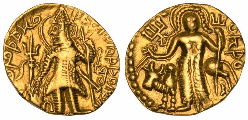 Kushan Empire: Kanishka III​, circa 267-270 AD, AV Gold dinar. Mint: Taxila.