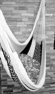 Columpio Macramé  negro, crema