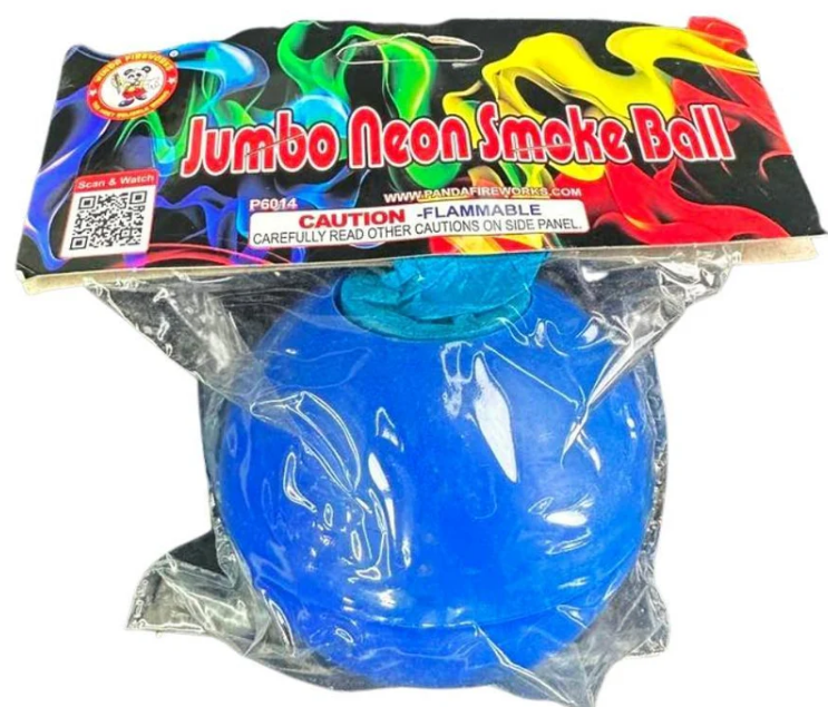 Jumbo Neon Smoke Ball Blue