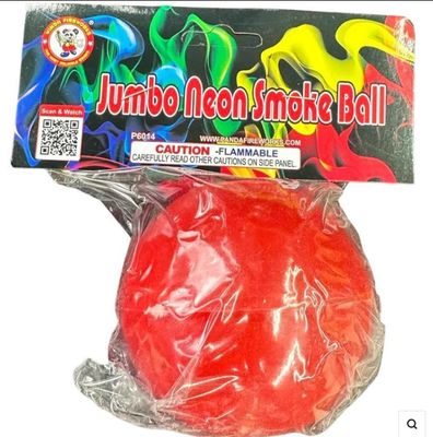 Jumbo Neon Smoke Ball Red Jumbo Neon Smoke Ball Red