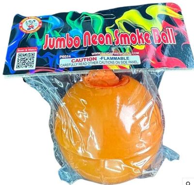 Jumbo Neon Smoke Ball Orange Jumbo Neon Smoke Ball Orange