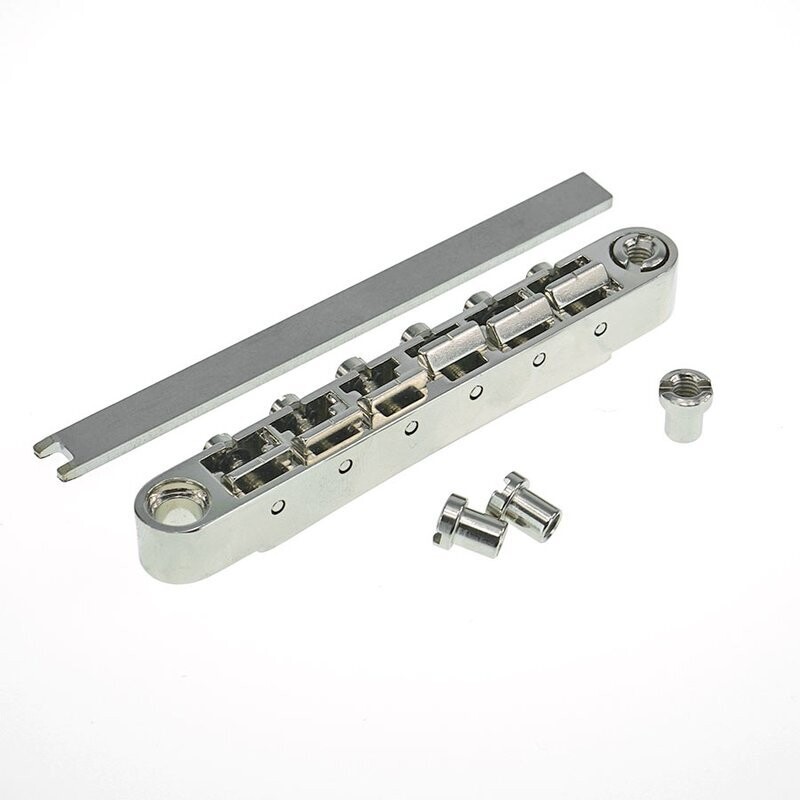 Faber® ABRL&quot;Tone-Lock&quot; Bridge - Gloss Nickel, Brass saddles nickel plated