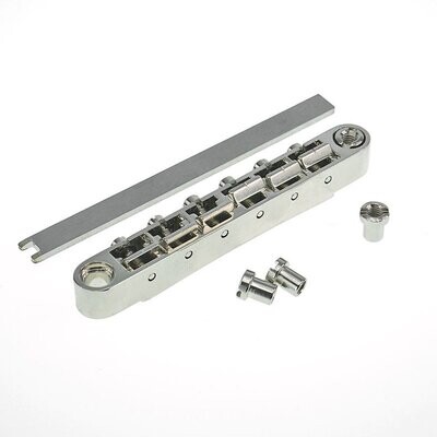 Faber® ABRL"Tone-Lock" Bridge - Gloss Nickel, Brass saddles nickel plated