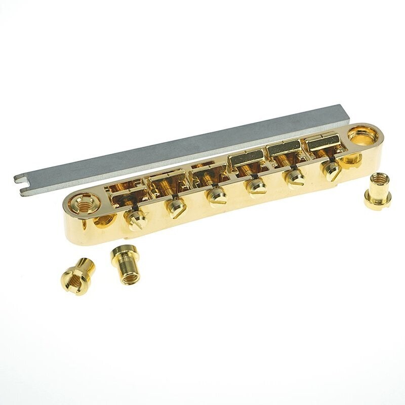 Faber® ABRL"Tone-Lock" Bridge - Gloss Gold, Brass saddles gold plated