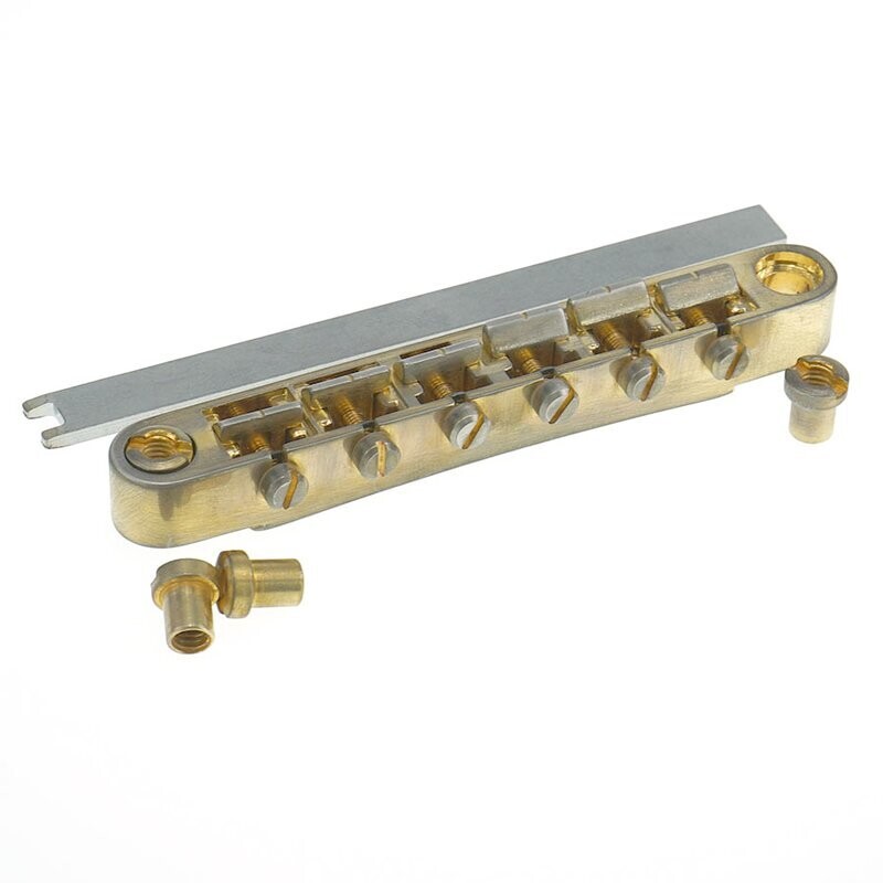 Faber® ABRL"Tone-Lock" Bridge - Aged Gold, Brass saddles natural
