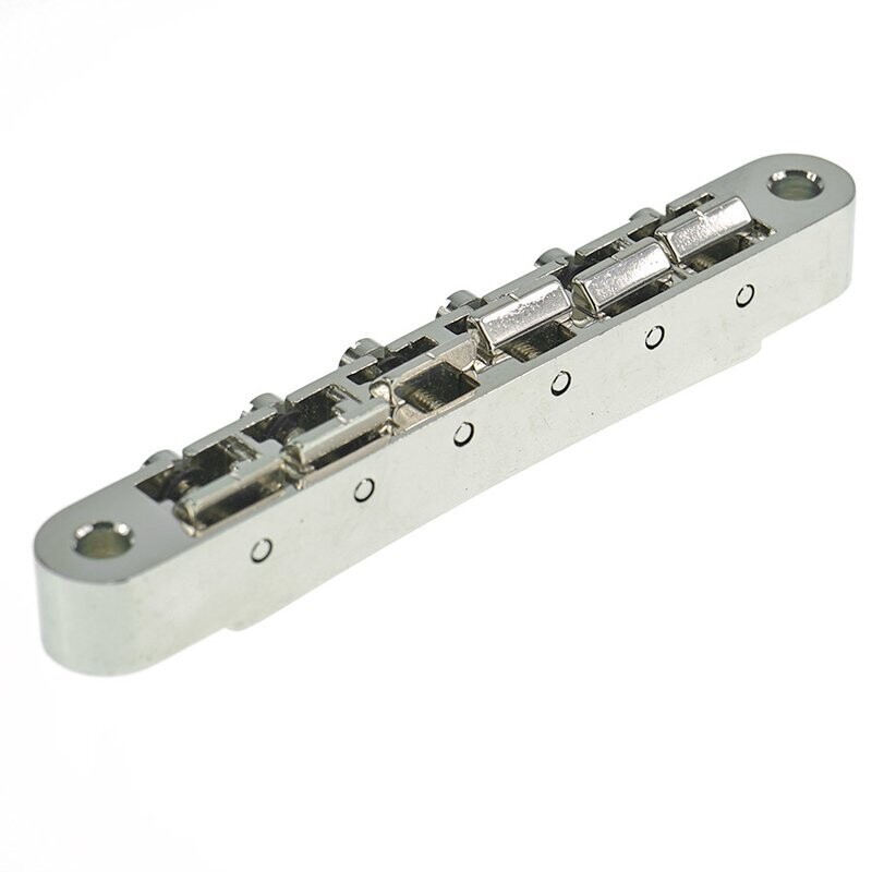 ABRN Bridge, Fits Nashv studs, Gloss Nickel, Brass saddles nickel plated
