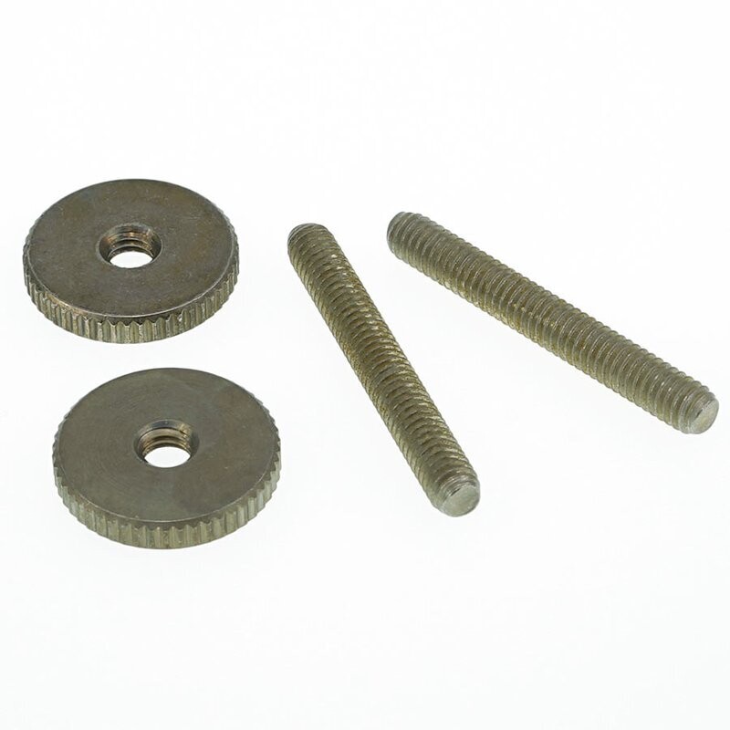ST-INA-B  Faber 6-32 Inch &#39;59 ABR Brass! Studs and Brass! Thumbwheel Kit, (pair)  nickel plated, aged