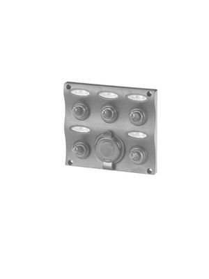 Led Water resistant Switch panel-5 gang w/USB Charger