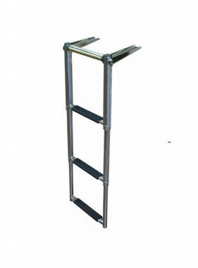 Telescopische ladder - RVS 3 treden - breedte: 254 mm