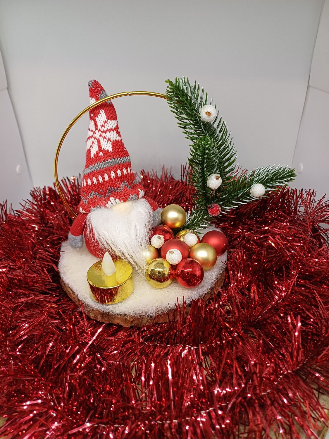 Centre de table gnome rrouge