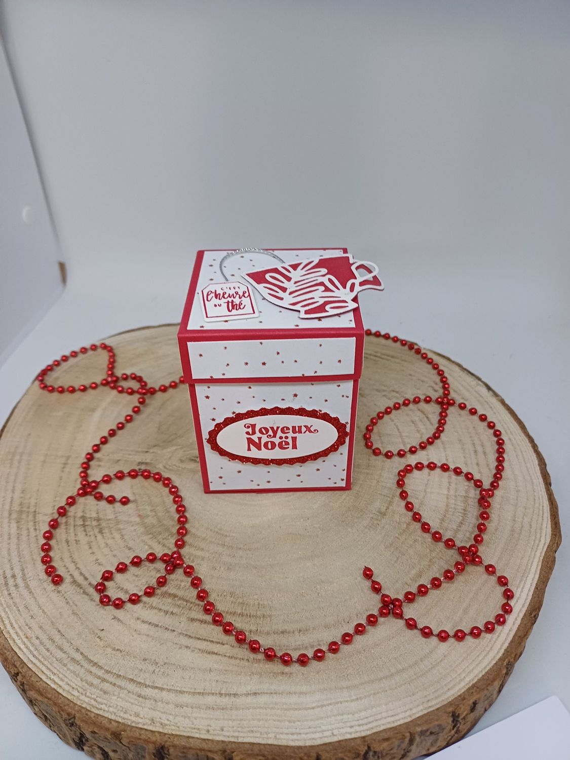 Boite cadeau pour sachets de thé joyeux noél