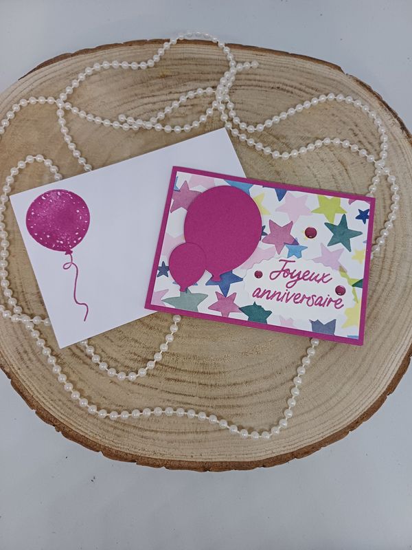 Pochette carte cadeau joyeux anniversaire étoile