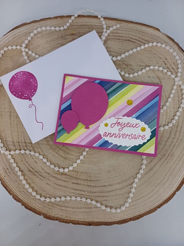 Pochette carte cadeau joyeux anniversaire