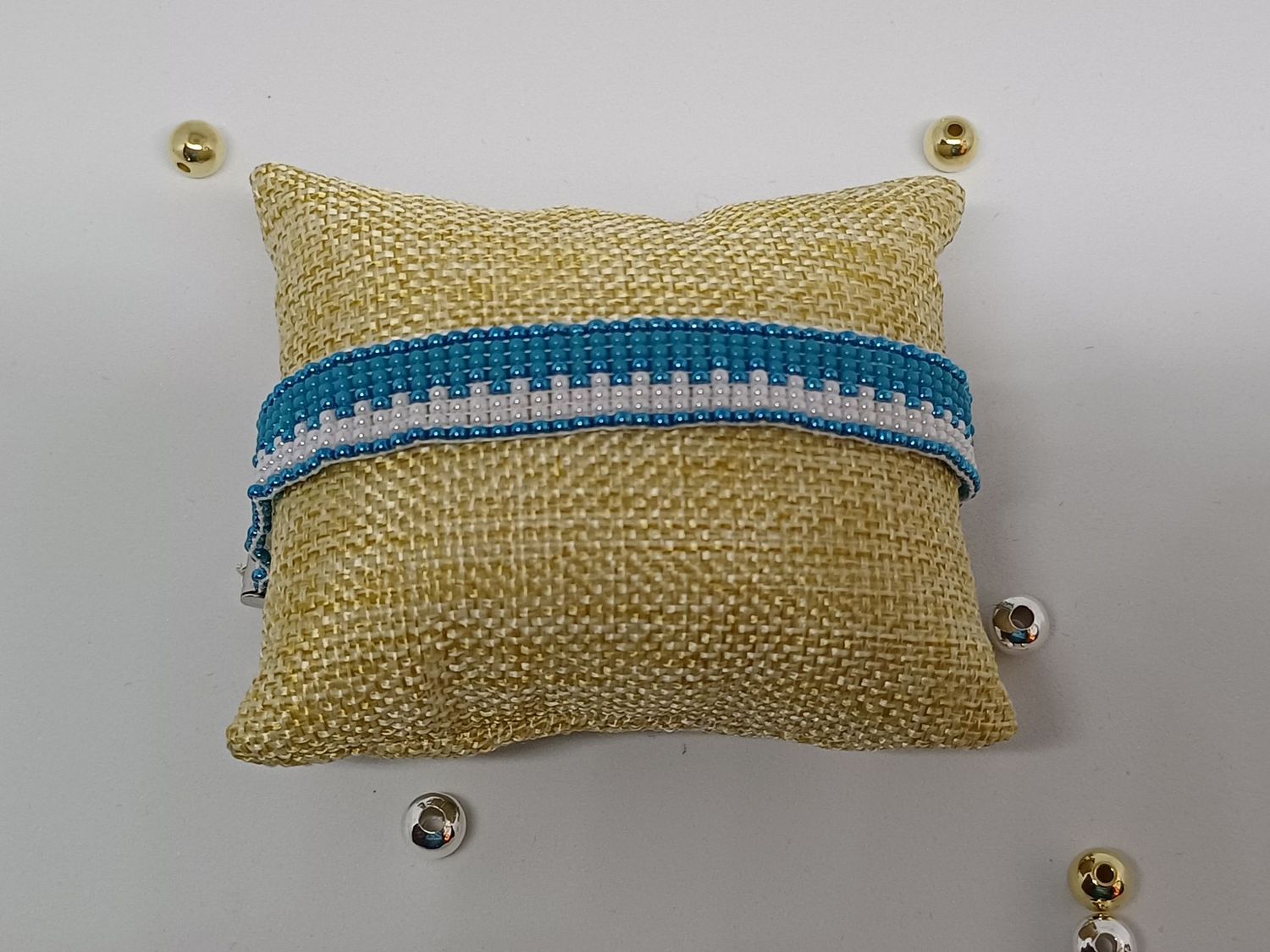 Bracelet bleu blanc 12