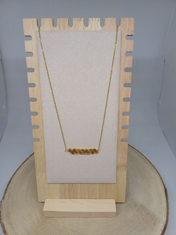 Collier perles dorées 23