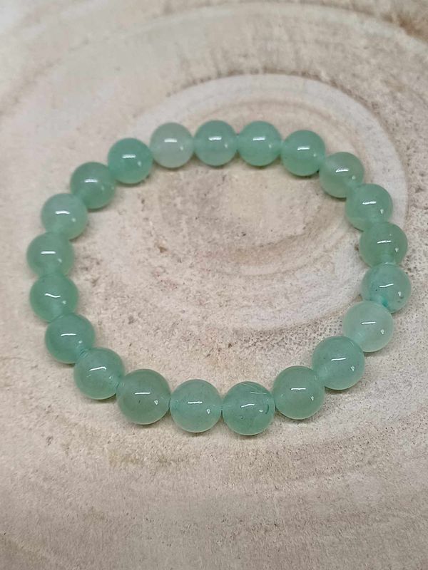AVENTURINE VERTE AB ​bracelet élastique, perles 08mm, dimension 18cm