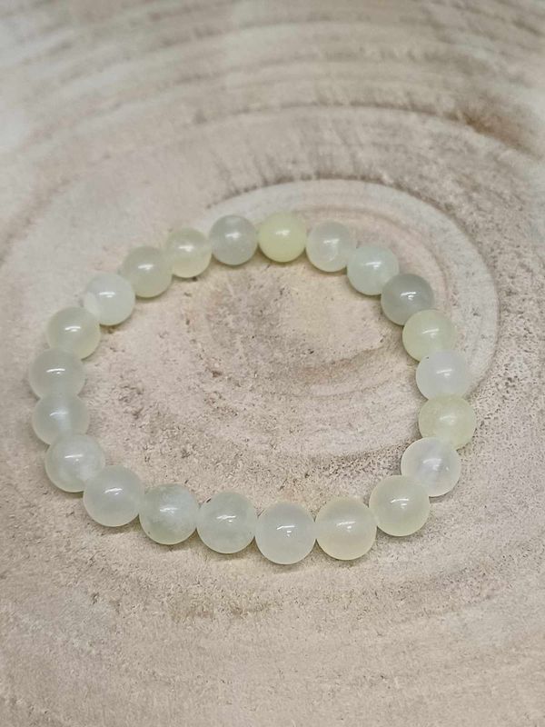 JADE DE CHINE A ​ ​bracelet élastique, perles 08mm, dimension 18cm