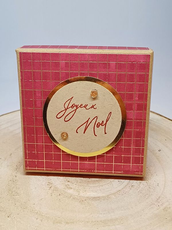 Boite à bijoux rouge joyeux noël