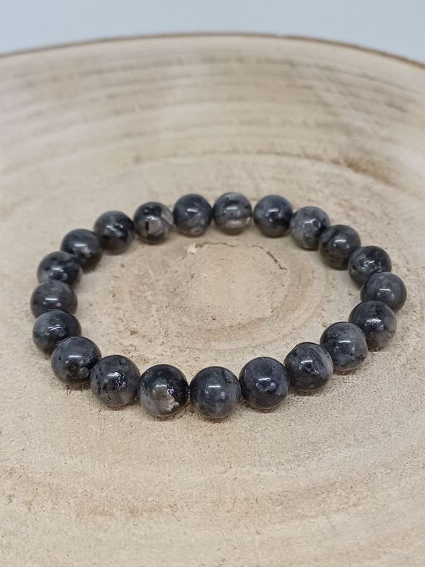 ​​​LABRADORITE bracelet élastique, perles 08mm, dimension 18cm