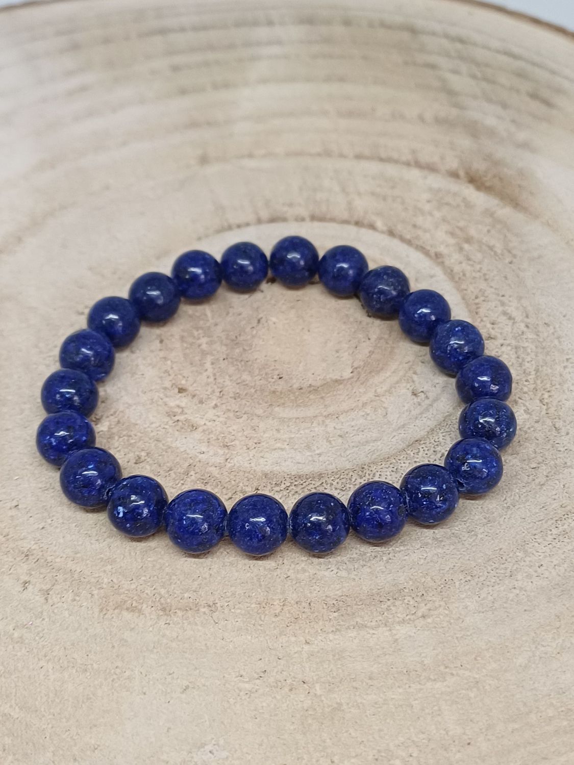 ​​​LAPIS LAZULI ​​​bracelet élastique, perles 08mm, dimension 18cm