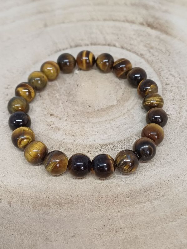 ​OEIL DE TIGRE bracelet élastique, perles 06mm, dimension 18cm