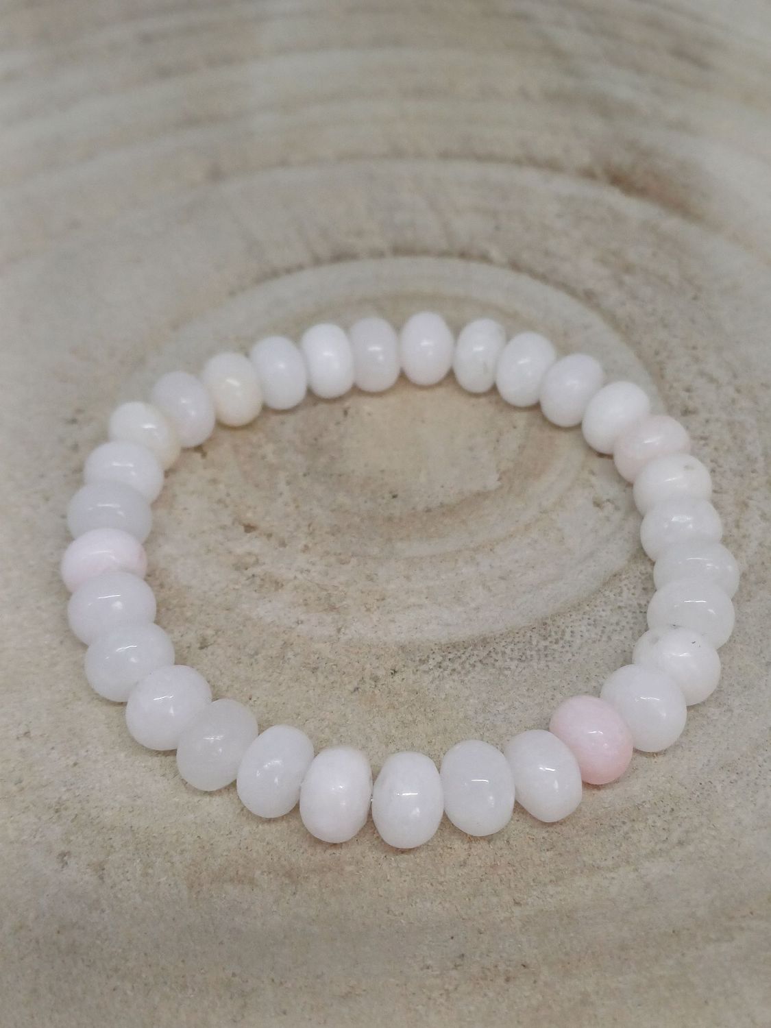 ​​​MANGANOCALCITE bracelet élastique, perles 08mm, dimension 16m