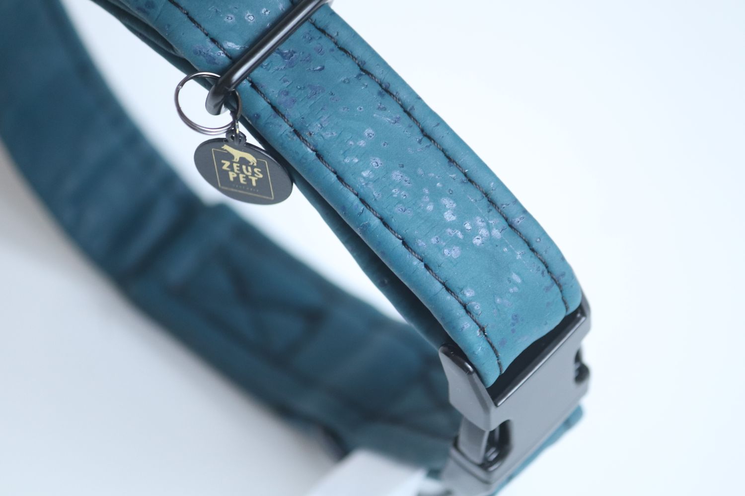 Cork collar  Teal Blue - Size M