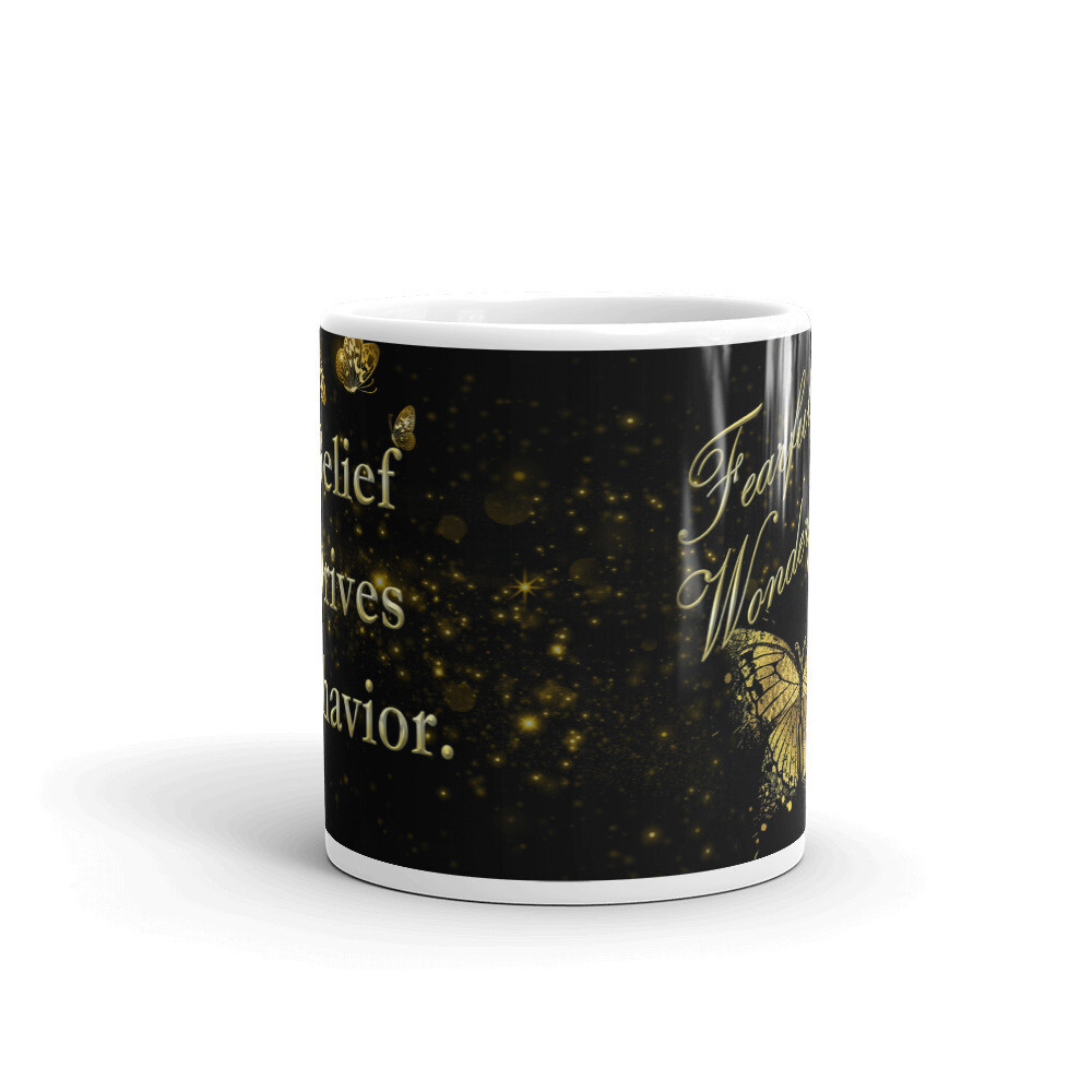 Fearfully and Wonderfully Me Coffee Mug: Belief Drives Behavior