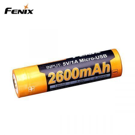 FENIX 18650 LI-ION BATTERI USB 2600MAH