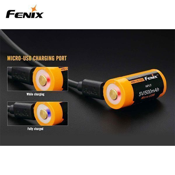 FENIX ARB-L16-700U 16340 BATTERI USB UPPLADDNINGSBART LI-ION