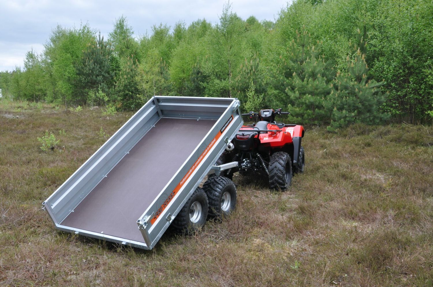 Pro-Terra TerraTrailer 1000 tippbar flakvagn med boggie
