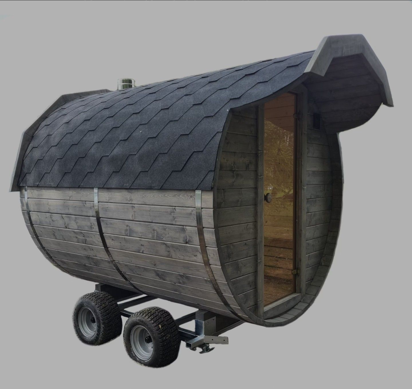 Bastuvagn ELD 2m Halvpanorama Bastuvagn ELD 2m Halvpanorama