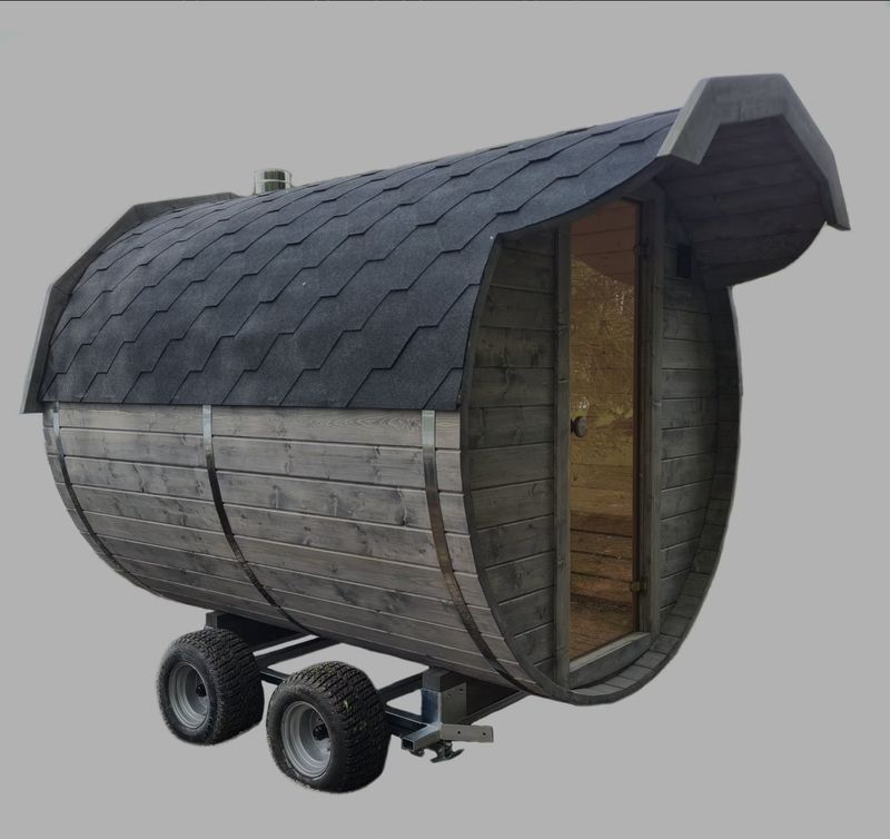 Bastuvagn ELD 2m Halvpanorama Bastuvagn ELD 2m Halvpanorama