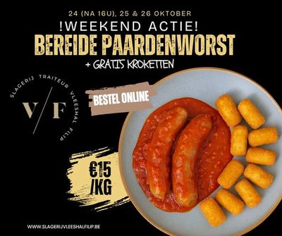 💥1/2 kg Bereide Paardenworsten 💥