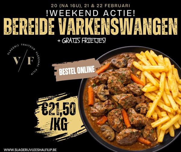 1/2 Kg bereide varkenswangetjes